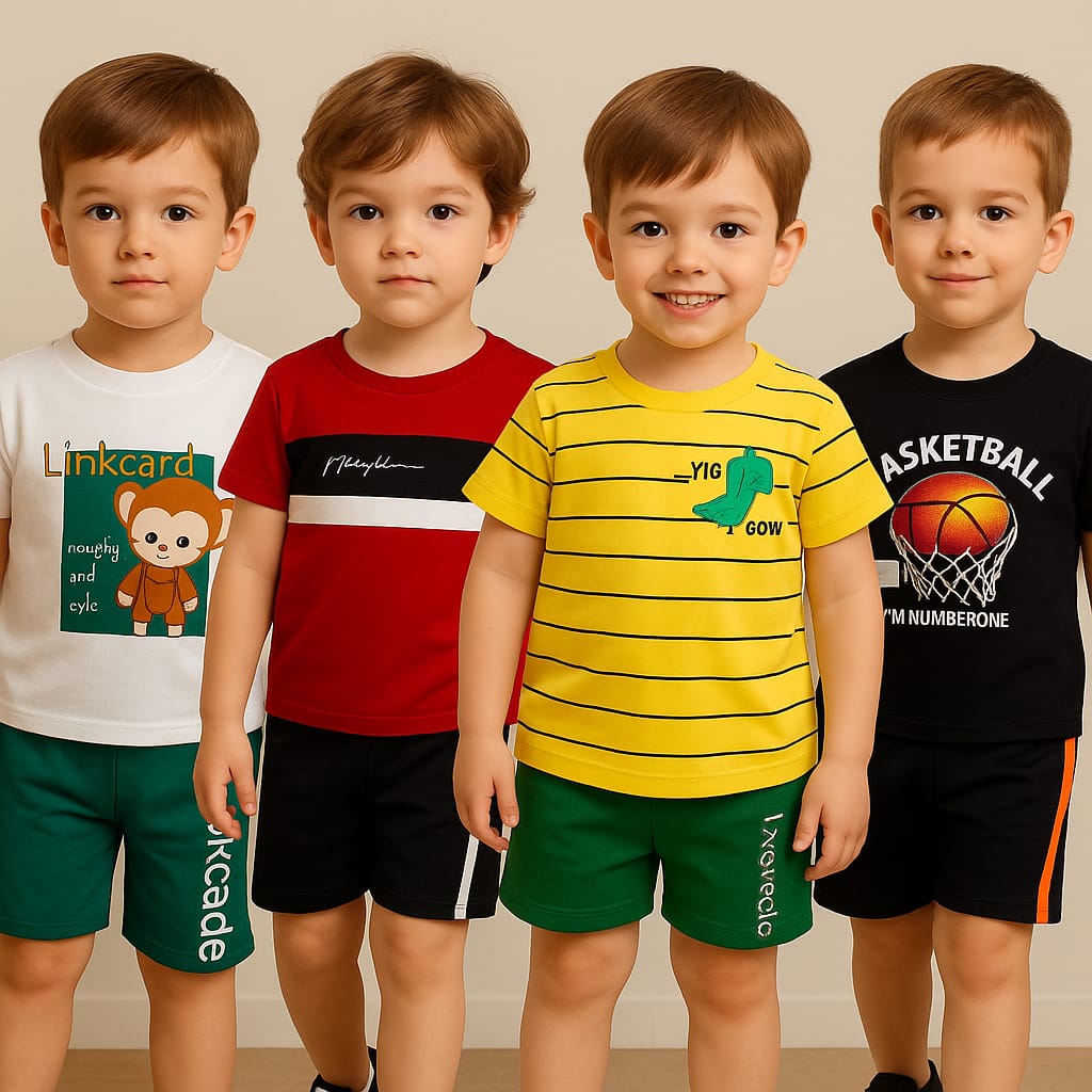 Boys t-shirt and pant set (4 set combo)