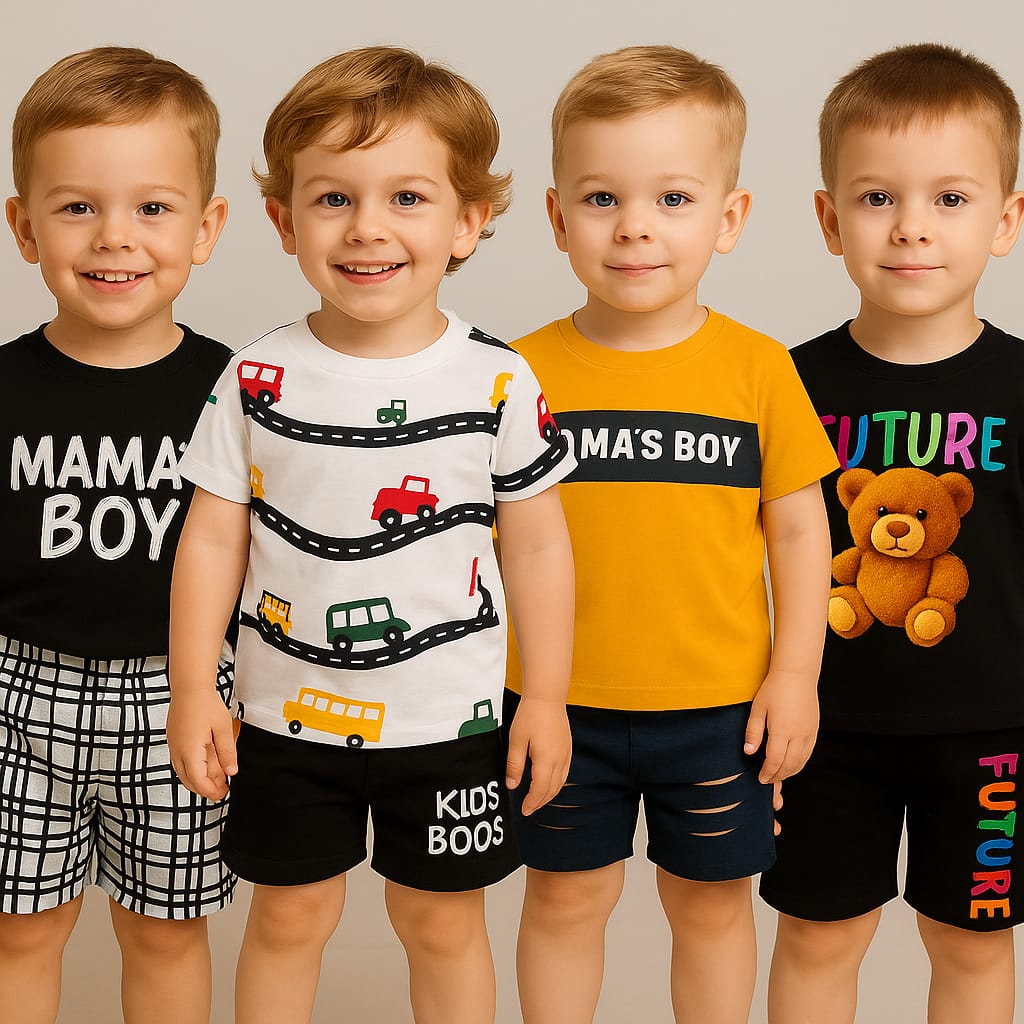 Boys t-shirt and pant set (4 set combo)