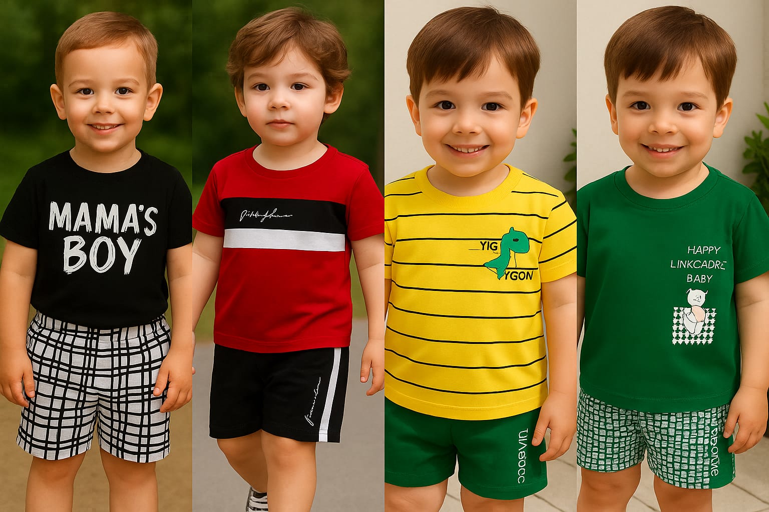 Boys t-shirt and pant set (4 set combo)