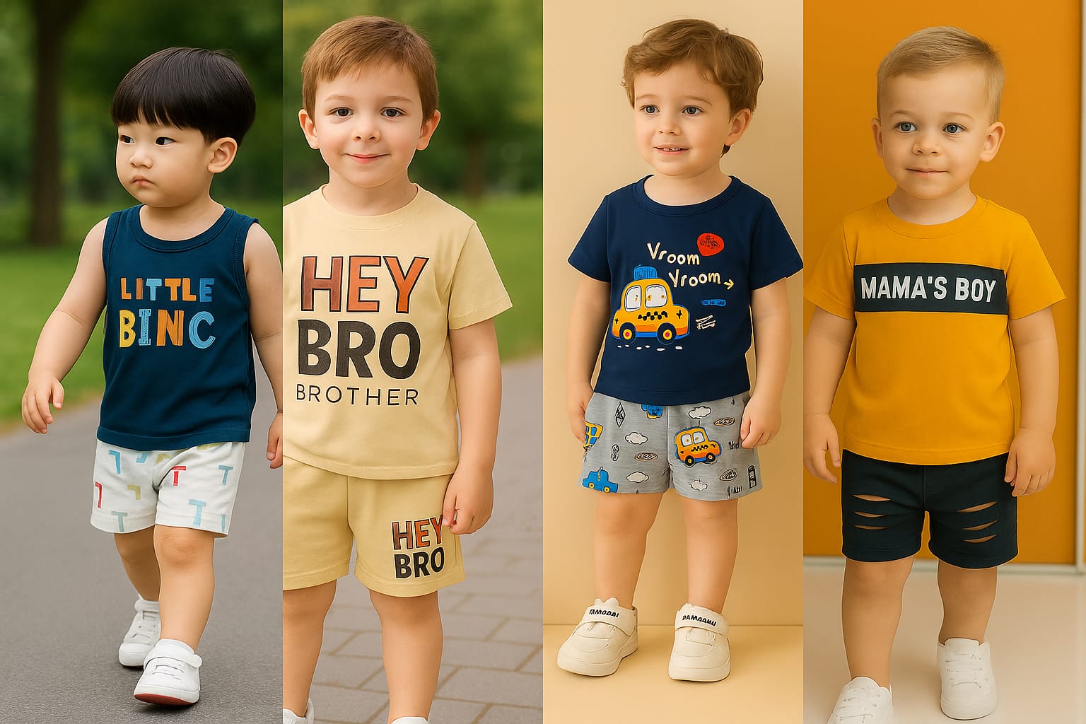 Boys t-shirt and pant set (4 set combo)