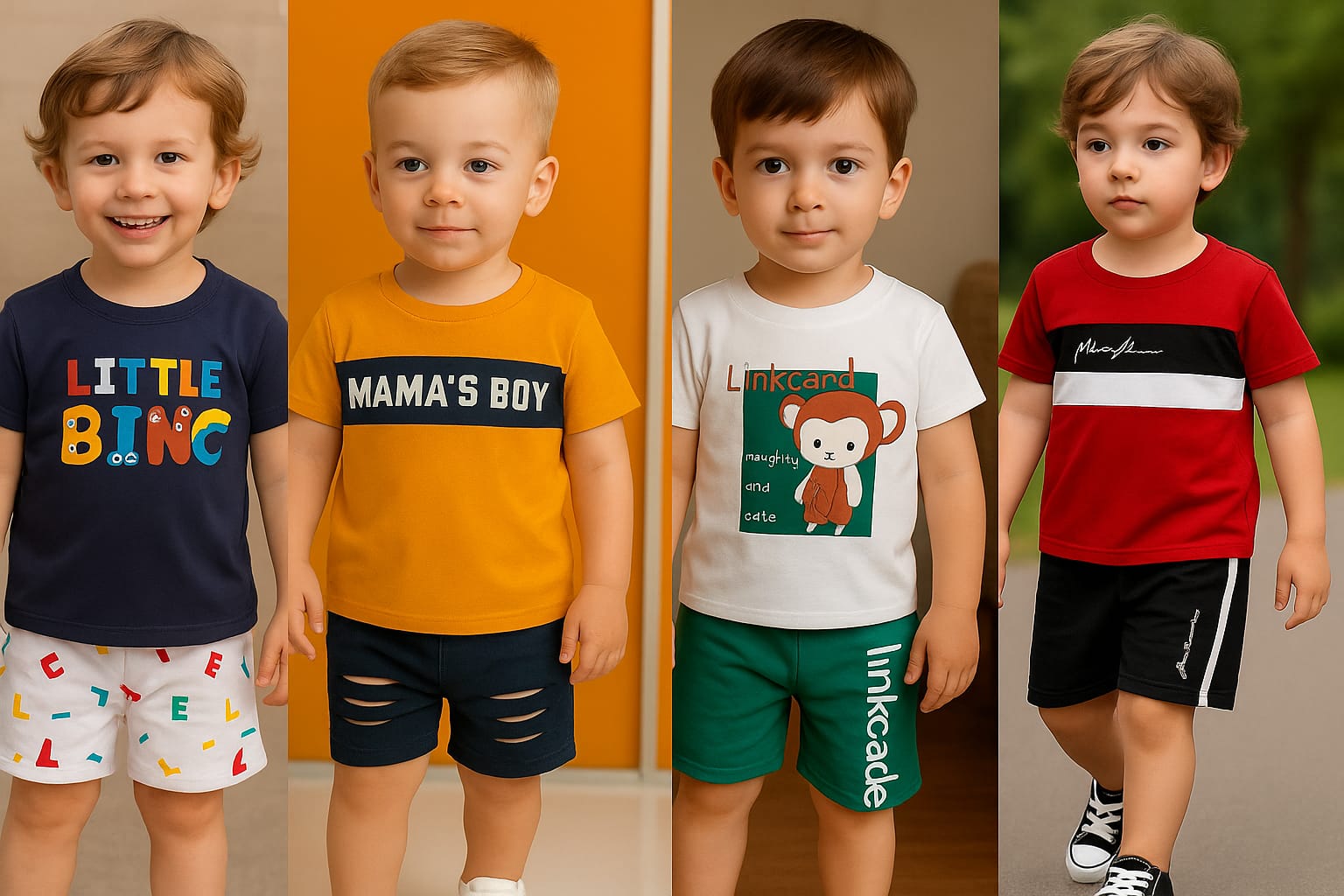 Boys t-shirt and pant set (4 set combo)
