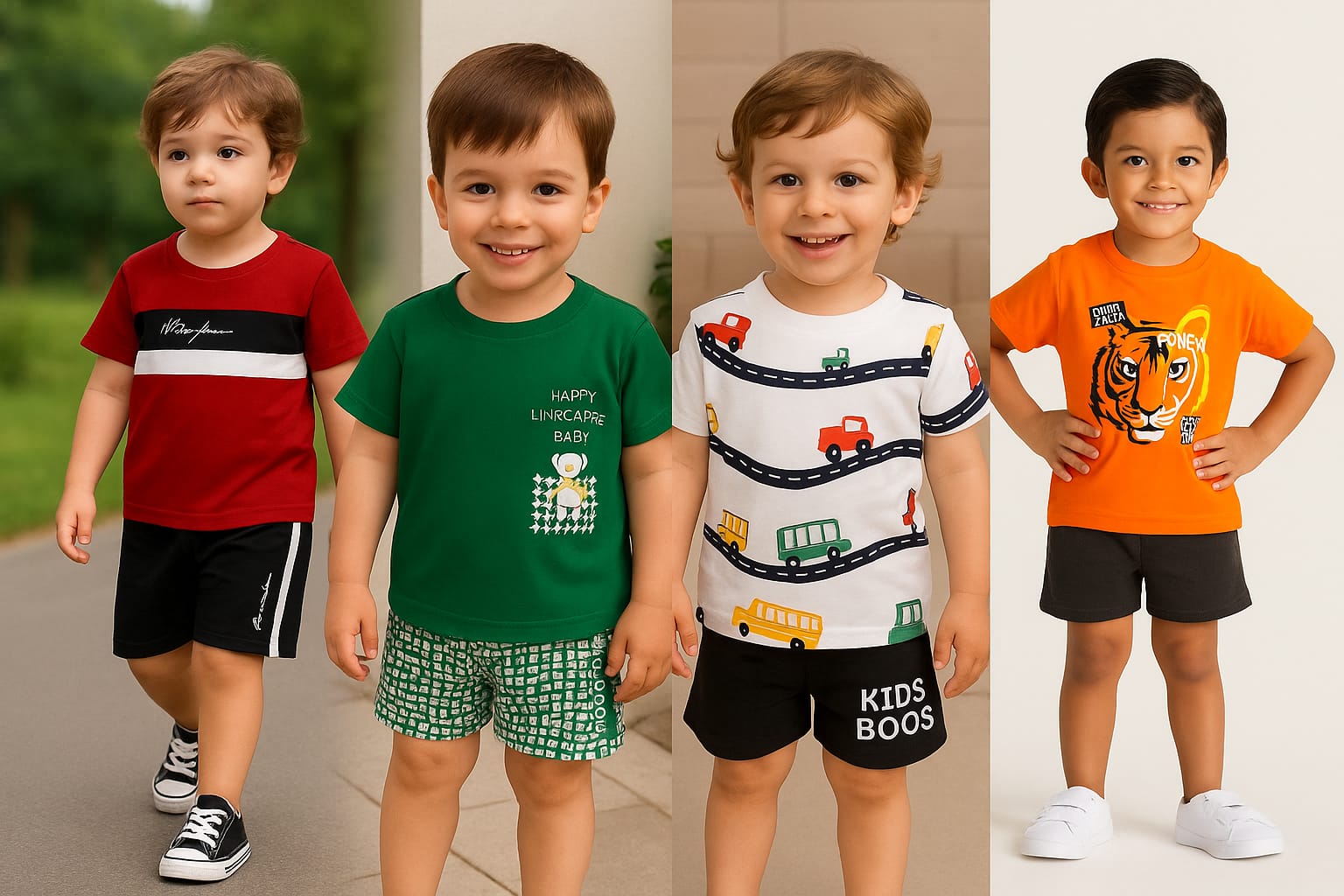 Boys t-shirt and pant set (4 set combo)