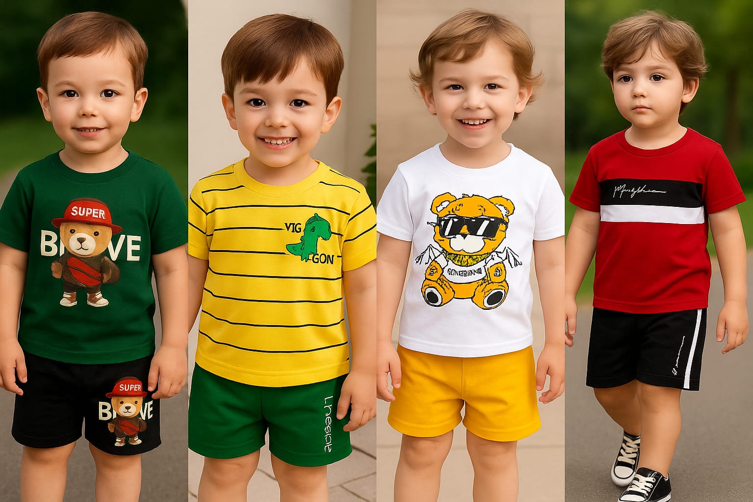 Boys t-shirt and pant set (4 set combo)