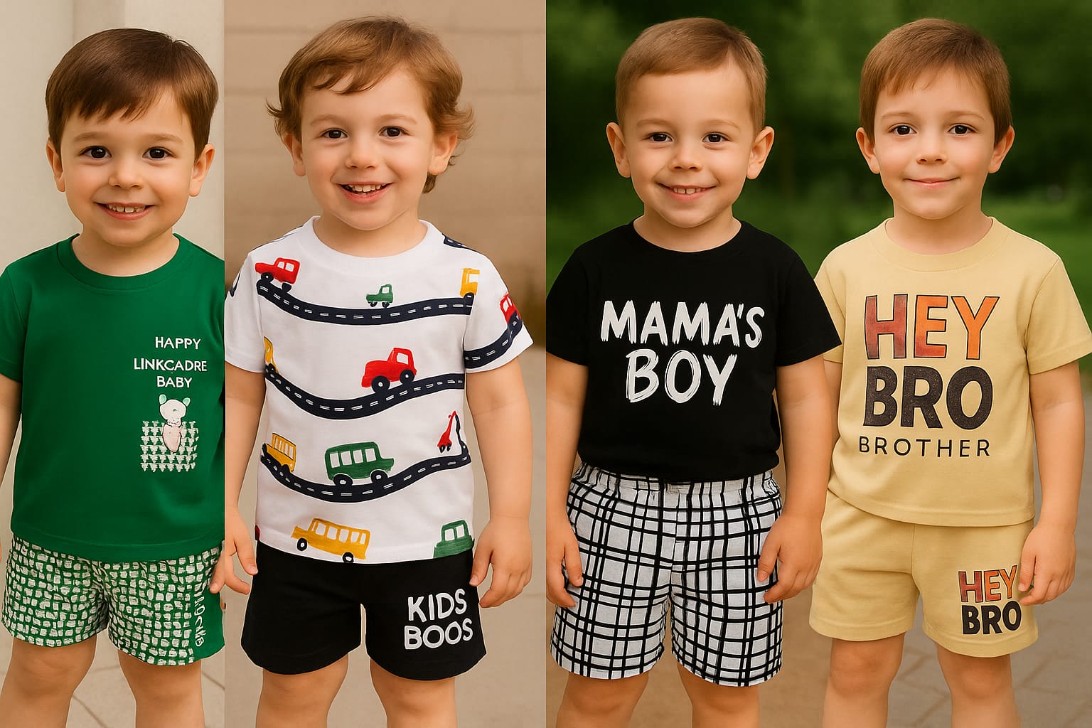 Boys t-shirt and pant set (4 set combo)